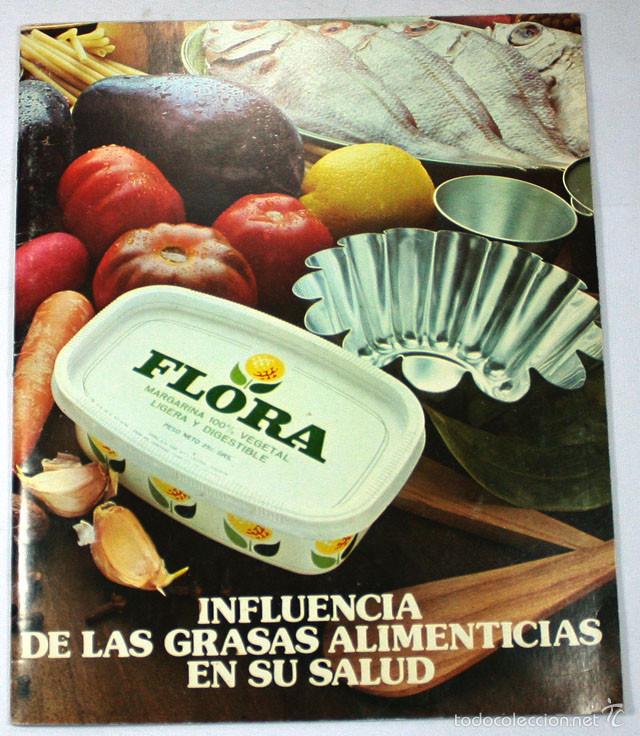 Gebrauchte B&uuml;cher: INFLUENCIA DE LAS GRASAS ALIMENTICAS EN SU SALUD, EDITADO POR AGRA, S.A. 1977 MARGARINA FLORA 16 PAG