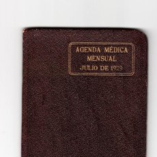 Libros de segunda mano: AGENDA MÉDICA MENSUAL JULIO DE 1929. Lote 65038083