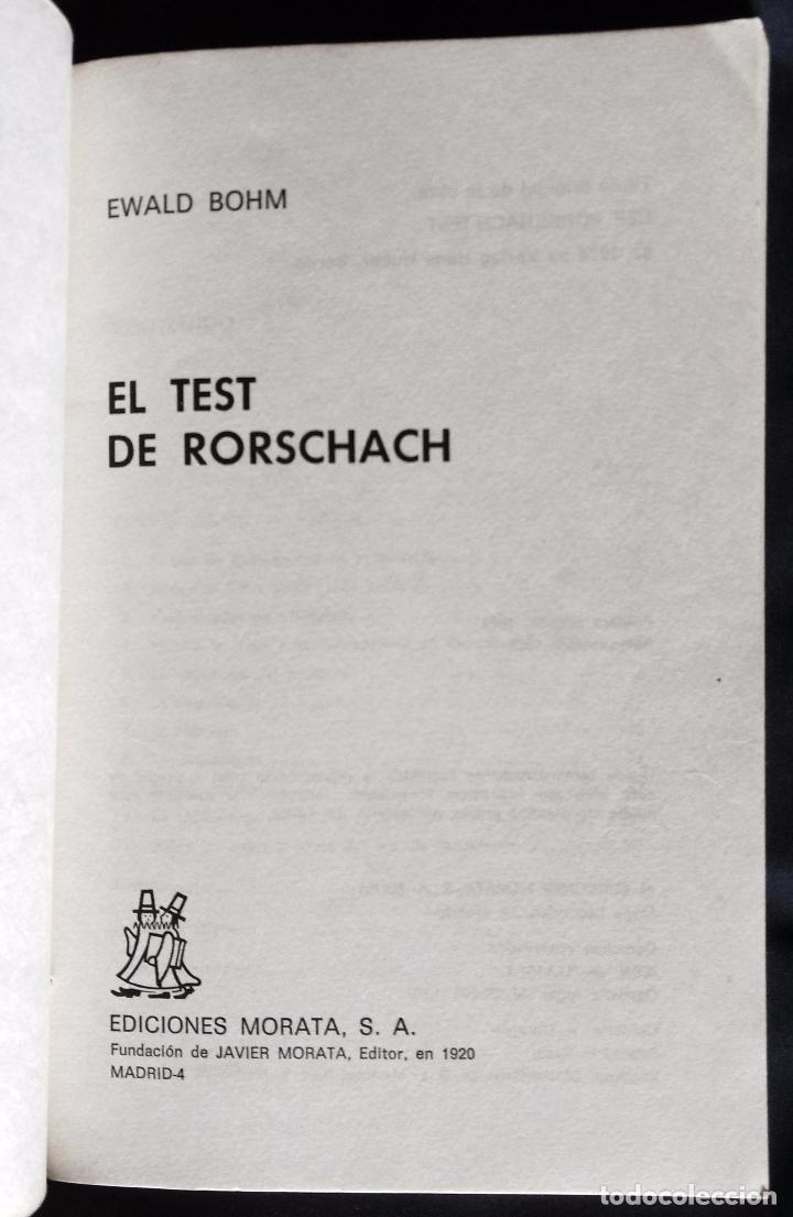 Libros de segunda mano: EL TEST DE RORSCHACH | E. BOHM | MORATA 1979 - Foto 2