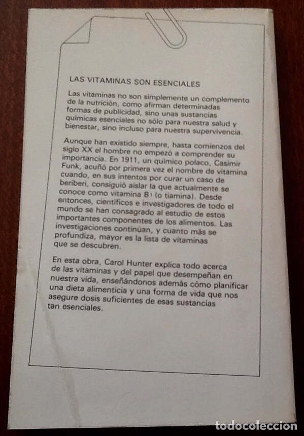 Libros de segunda mano: LAS VITAMINAS - CAROL HUNTER - EDAF - 1981 - 127 pg - Foto 2