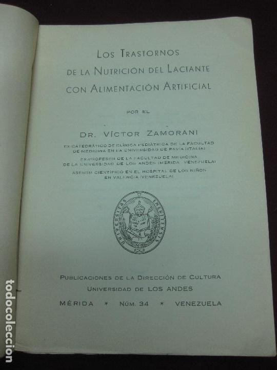 Gebrauchte B&uuml;cher: LOS TRASTORNOS DE LA NUTRICION DEL LACTANTE CON ALIMENTACION ARTIFICIAL. DR. VICTOR ZAMORANI