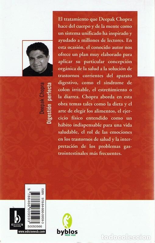 Libros de segunda mano: DIGESTI&Oacute;N PERFECTA DEEPAK CHOPRA - Foto 3