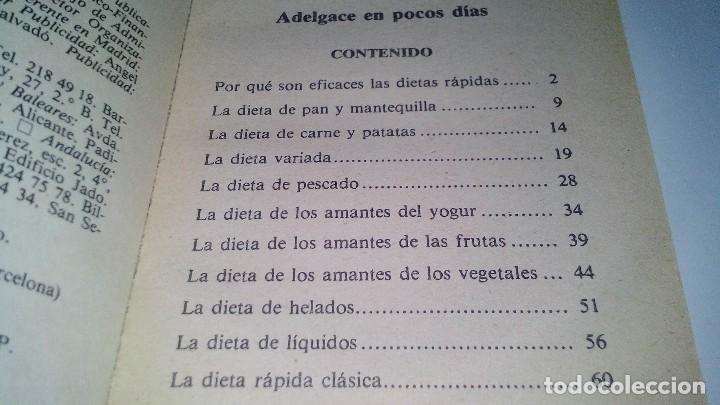Libros de segunda mano: ADELGACE EN POCOS DIAS-MINI LIBROS-PROTAGONISTAS - Foto 4