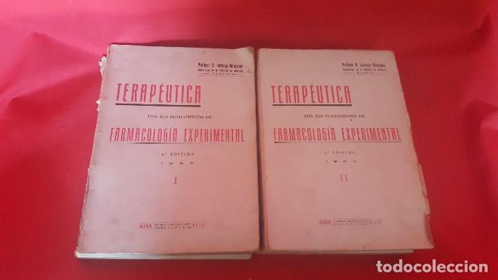 Libros de segunda mano: TERAPE&Uacute;TICA. FUNDAMENTOS DE FARMACOLOG&Iacute;A EXPERIMENTAL. VEL&Aacute;ZQUEZ. 1945.
