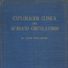 Libros de segunda mano: EXPLORACIÓN CLÍNICA DEL APARATO CIRCULATORIO. DR. LUIS PESCADOR