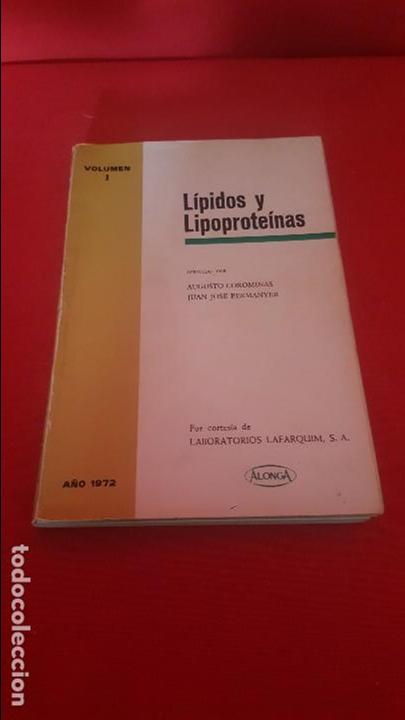 Libros de segunda mano: L&Iacute;PIDOS Y LIPOPROTEINAS. VOLUMEN I. COROMINAS. PERMANYER. 1972.