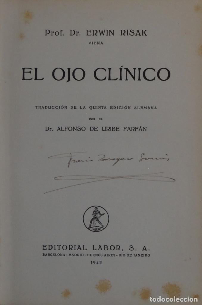 Libros de segunda mano: EL OJO CL&Iacute;NICO - Prof. Dr. Erwin RISAK - Foto 2