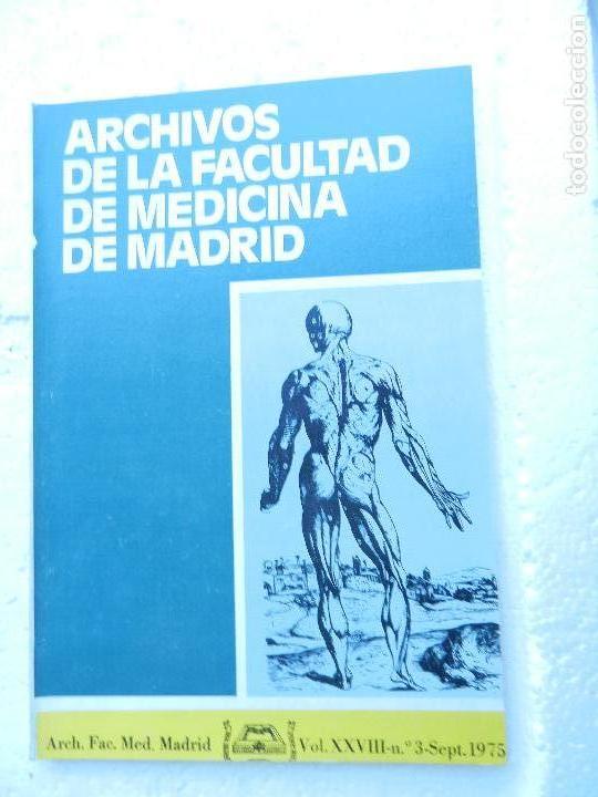 Second hand books: ARCHIVOS DE LA FACULTAD DE MEDICINA DE MADRID N&ordm;3  SEPTIEMBRE 1975.