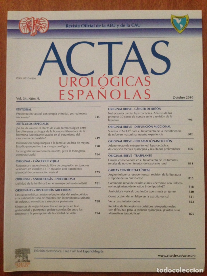 Libros de segunda mano: Actas urol&oacute;gicas espa&ntilde;olas - Foto 1