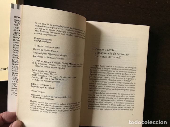 Libros de segunda mano: Drogas end&oacute;genas. Josef Zehentbauer - Foto 3