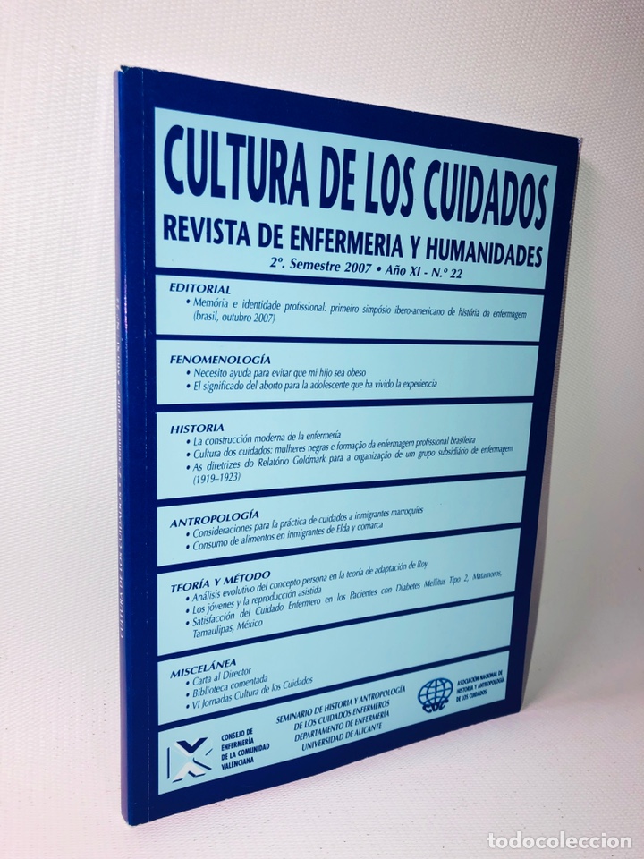 Libros de segunda mano: CULTURA DE LOS CUIDADOS &middot; ENFERMERIA Y HUMANIDADES &middot; N&ordm; 22