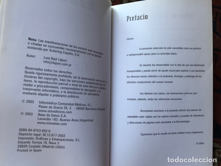 Libros de segunda mano: La piel. Miniatlas. Como nuevo - Foto 2