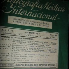 Libros de segunda mano: BIBLIOGRAFÍA MÉDICA INTERNACIONAL, AÑO XIII, SEPTIEMBRE 1953, NÚM. 149