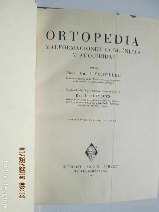 Libros de segunda mano: ORTOPEDIA - J. SCHULLER - 1942 LABORATORIOS ROBERT. - Foto 3
