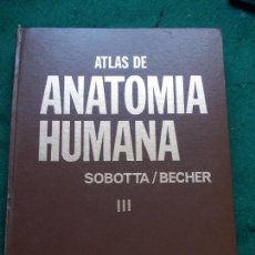 Libros de segunda mano: ATLAS DE ANATOMIA HUMANA SOBOTTA/BECHER III TORAY