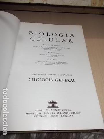 Libros de segunda mano: Biolog&iacute;a celular. 1.965 - Foto 2