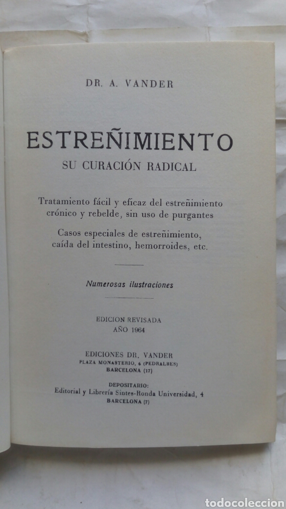 Libros de segunda mano: Estre&ntilde;imiento y su curaci&oacute;n. Dr. Vander. - Foto 4