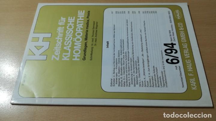 Libros de segunda mano: ZEITSCHRIFT FUR KLASSISCHE HOMOOPATHIE / HOMEOPATIA NATURISMO / 6 / 94 / H303