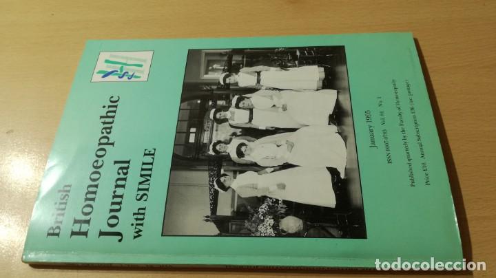 Libros de segunda mano: BRITIS HOMEOPATHIC JOURNAL WITH SIMILE	 / 	JANUARY 1995	 / 	HOMEOPATIA NATURISMO	 / 		 / 	H303