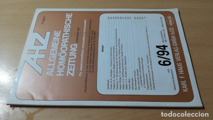 Libros de segunda mano: ZEITSCHRIFT FUR KLASSISCHE HOMOOPATHIE / 6 / 94 / HOMEOPATIA NATURISMO / H303