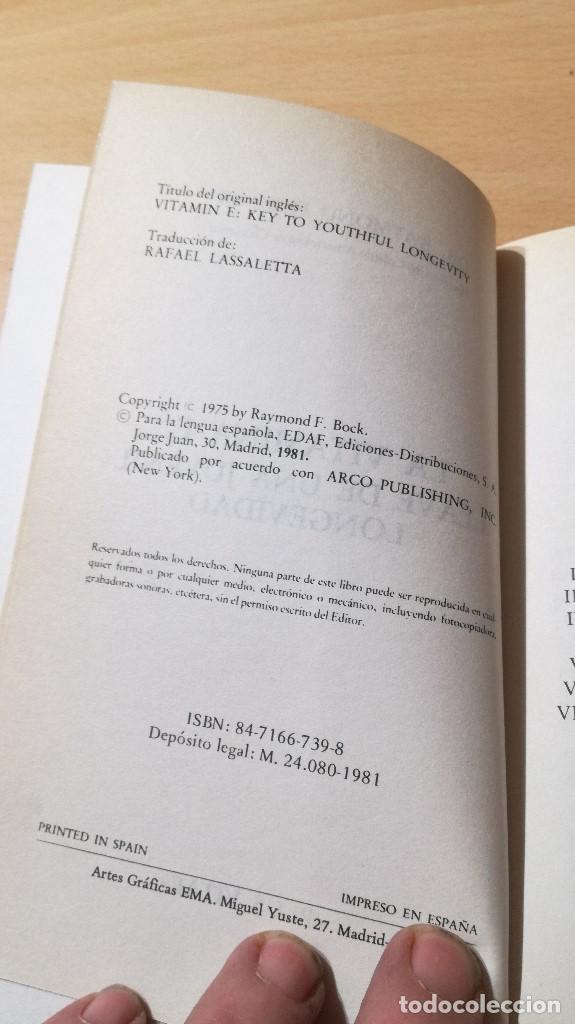 Libros de segunda mano: La vitamina E - Dr. Raymond F. Bock - Foto 5