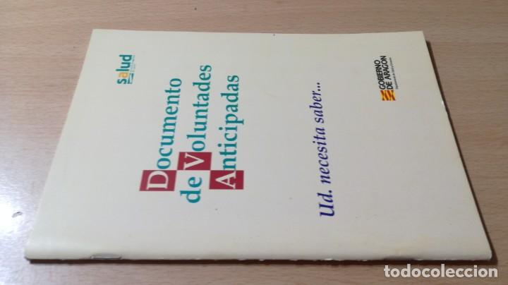 Libros de segunda mano: DOCUMENTO DE VOLUNTADES ANTICIPADAS	 / 		 / 		 / 		 / 	H402