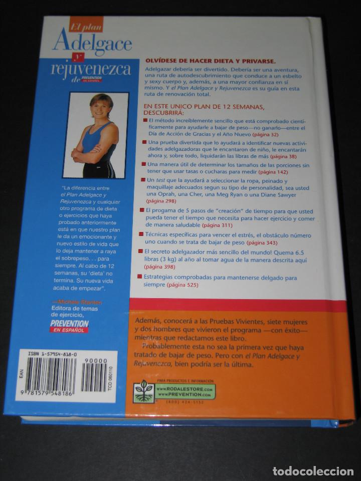 Libros de segunda mano: Libro EL PLAN, ADELGACE Y REJUVENEZCA - DE PREVENTION - 2003 - 577 p&aacute;g. - Foto 3