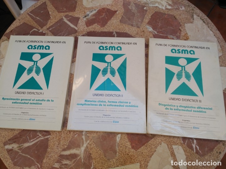 Libros de segunda mano: Lote de 3 libros m&eacute;dicos, Plan de formaci&oacute;n continuada en asma - Foto 1