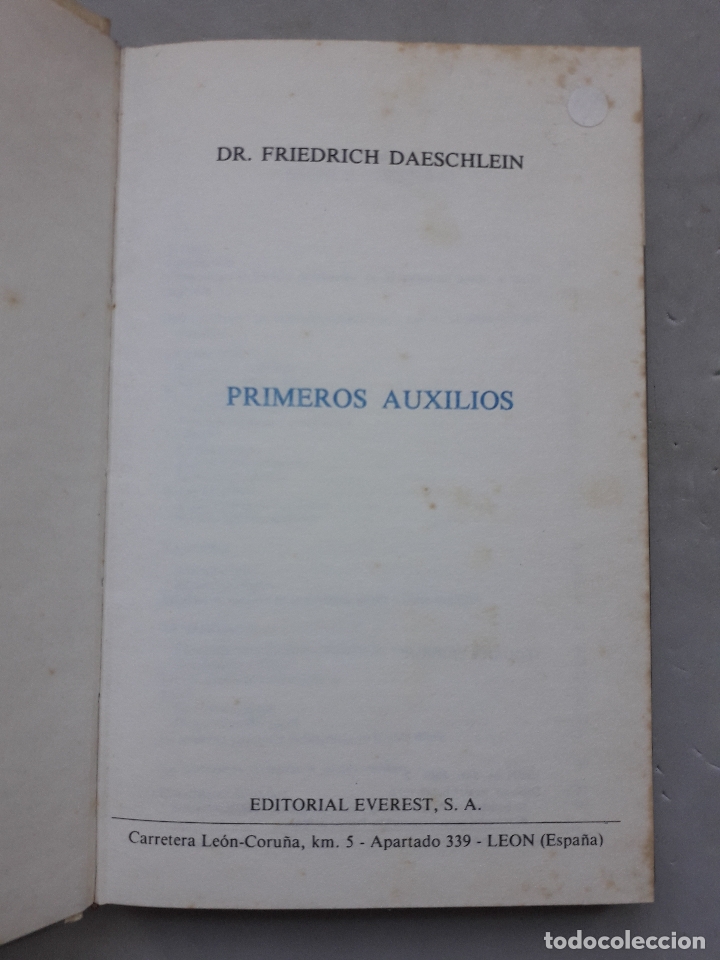 Libros de segunda mano: Primeros Auxilios. Dr. Friedrich Daeschlein. - Foto 2