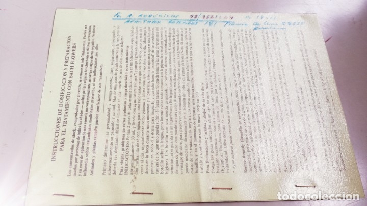 Second hand books: INSTRUCCIONES DOSIFICACION PREPARACION BACH FLOWERS	HOMEOPATIA -HOJA 2 CARAS	CJA 37