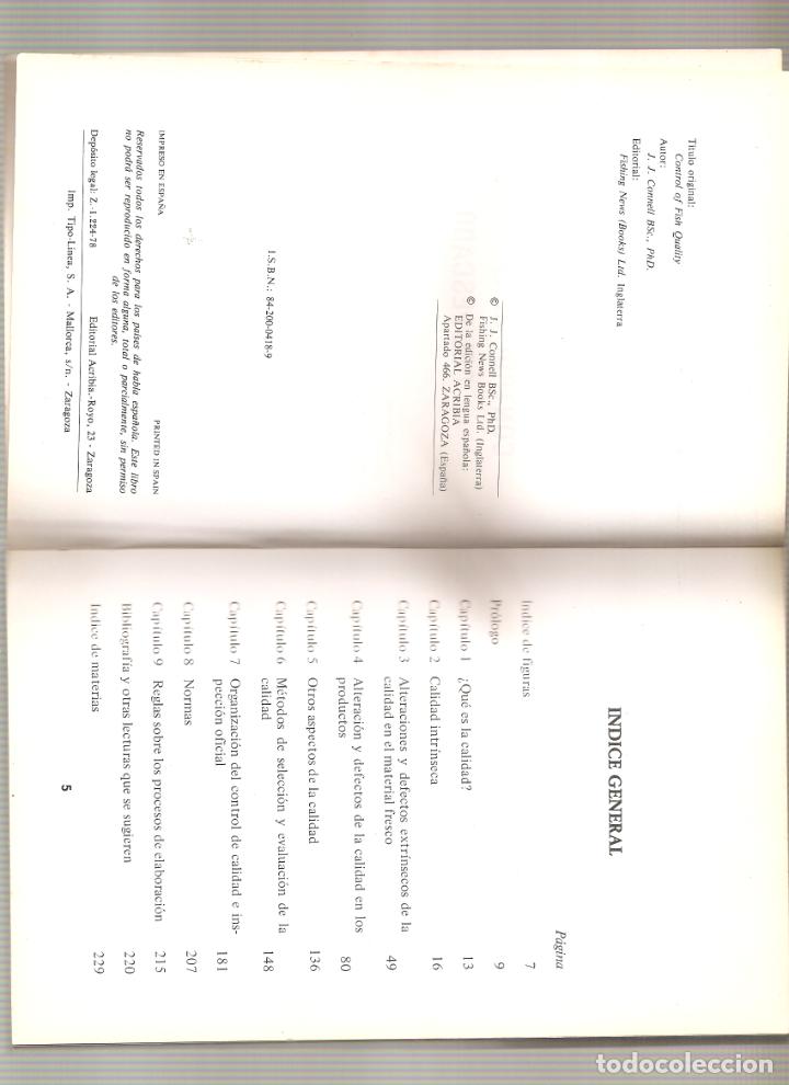 Libros de segunda mano: j.j. connell. control de la calidad del pescado - Foto 4