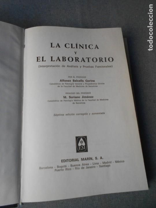 Libros de segunda mano: LA CLINICA Y EL LABORATORIO. - Foto 2