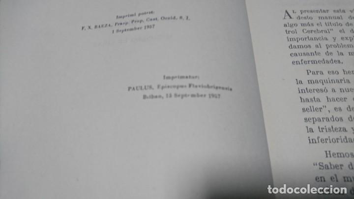Libros de segunda mano: CONTROL CEREBRAL Y EMOCIONAL, NARCISO IRAFA, 1957 - Foto 3