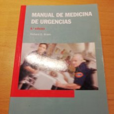 Libros de segunda mano: MANUAL DE MEDICINA DE URGENCIAS (RICHARD G. BRAEN)