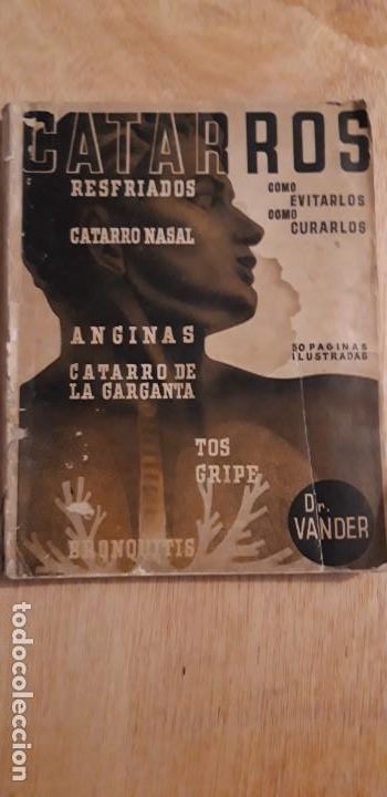 Libros de segunda mano: 1 LIBRO DE ** CATARROS ** DR. VANDER 1941 . BARCELONA - Foto 1