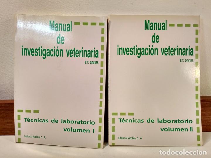 Gebrauchte B&uuml;cher: MANUAL DE INVESTIGACI&Oacute;N VETERINARIA. T&eacute;cnicas de laboratorio. Vol&uacute;menes I-II. DAVIES, E.T.