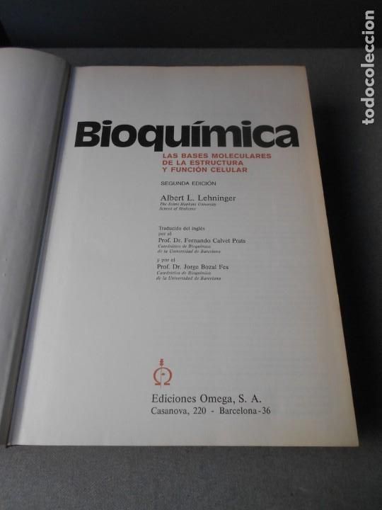 Libros de segunda mano: BIOQUIMICA - Foto 2