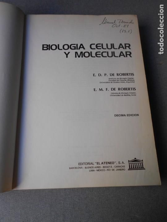 Libros de segunda mano: BIOLOGIA CELULAR Y MOLECULAR - Foto 3