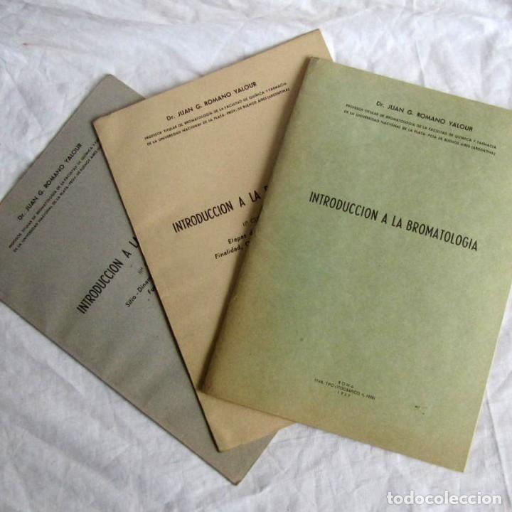 Second hand books: Introducci&oacute;n a la bromatolog&iacute;a, 3 cuadernos 1959-1961, J.G. Romano Yalour, firmado por el autor