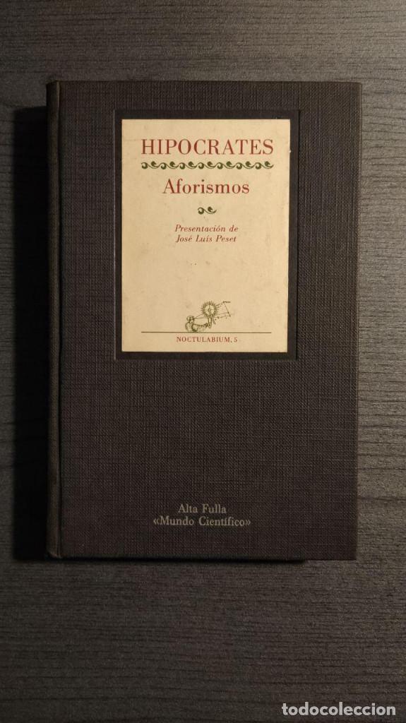 Libros de segunda mano: AFORISMOS. HIP&Oacute;CRATES. EDITORIAL ALTA FULLA, - Foto 1