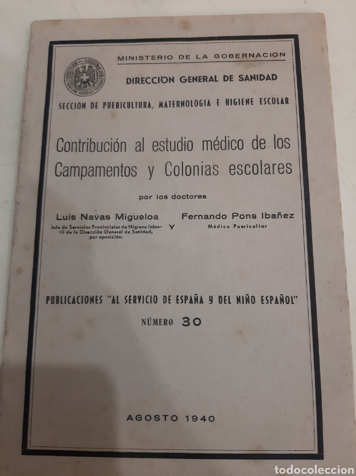 Libros de segunda mano: 1940 sanidad puericultura.mateenologia higiene colonias escolares