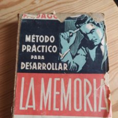 Libros de segunda mano: MÉTODO PRÁCTICO PARA DESARROLLAR LA MEMORIA. PAUL C. JAGOT.. Lote 206820867