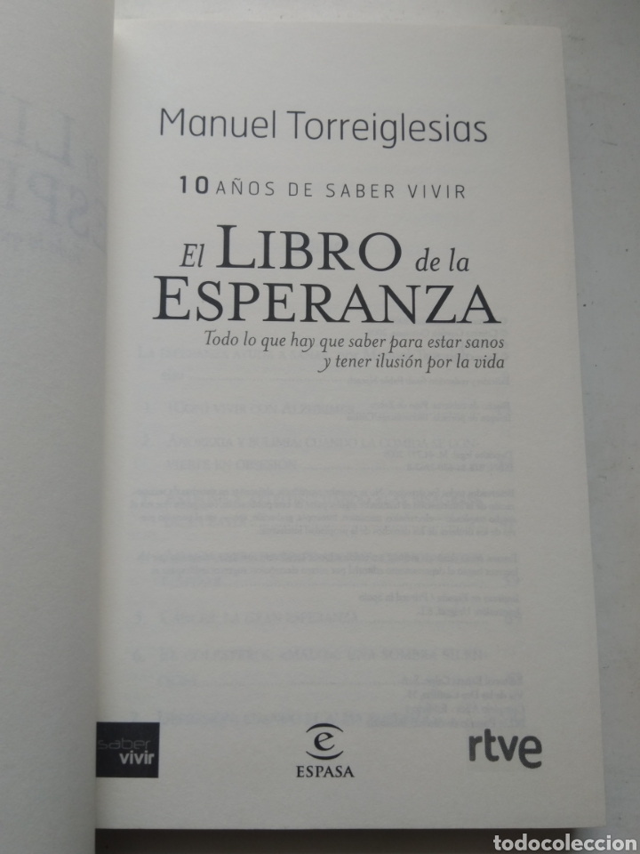 Libros de segunda mano: EL LIBRO DE LA ESPERANZA/MANUEL TORREIGLESIAS - Foto 2