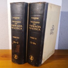 Libros de segunda mano: 1942 - TRATADO DE FARMACIA PRÁCTICA, HAGER, TOMO II Y III. Lote 207523662