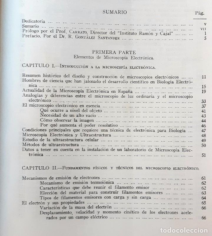 Libros de segunda mano: MANUAL DE MICROSCOP&Iacute;A ELECTR&Oacute;NICA (RAFAEL GONZ&Aacute;LEZ, 1966) SIN USAR JAM&Aacute;S - Foto 2