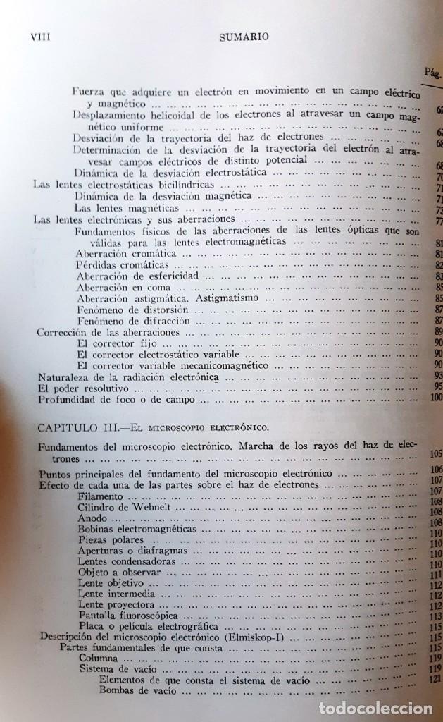 Libros de segunda mano: MANUAL DE MICROSCOP&Iacute;A ELECTR&Oacute;NICA (RAFAEL GONZ&Aacute;LEZ, 1966) SIN USAR JAM&Aacute;S - Foto 3