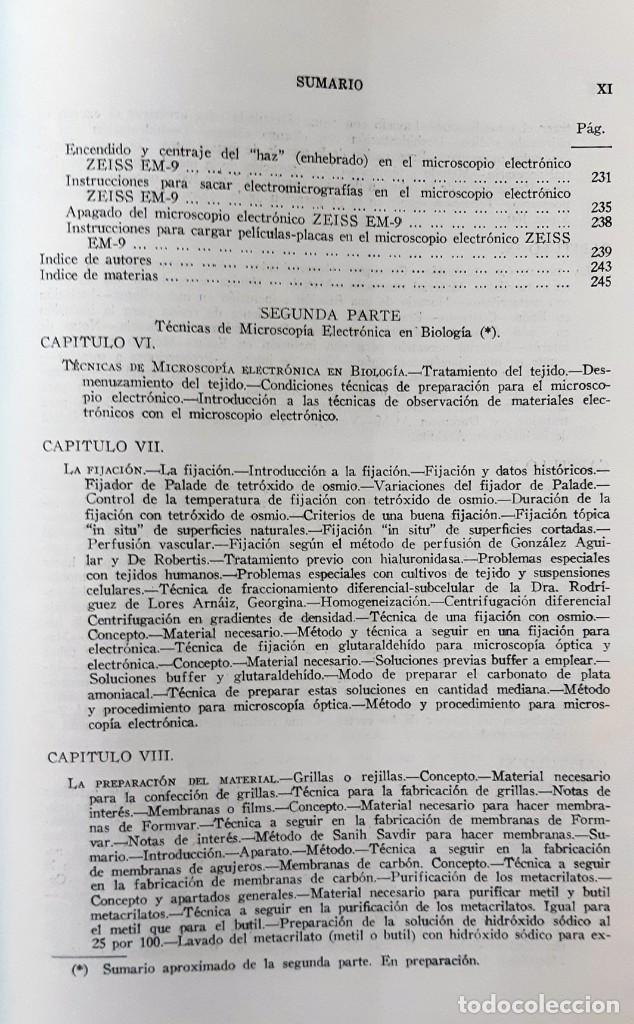 Libros de segunda mano: MANUAL DE MICROSCOP&Iacute;A ELECTR&Oacute;NICA (RAFAEL GONZ&Aacute;LEZ, 1966) SIN USAR JAM&Aacute;S - Foto 6
