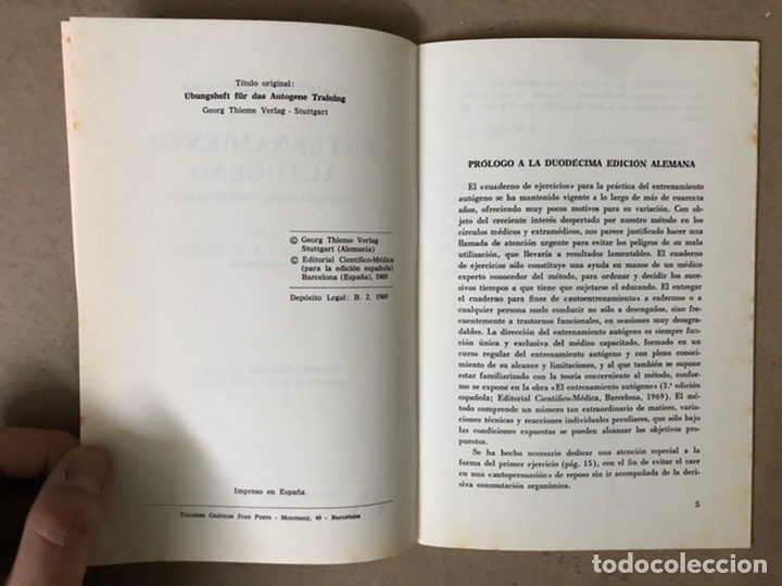 Libros de segunda mano: EL ENTRENAMIENTO AUTÓGENO (AUTORRELAJACIÓN CONCENTRATIVA). J. H. SCHULTZ. 1969 - Foto 17 - 208757941