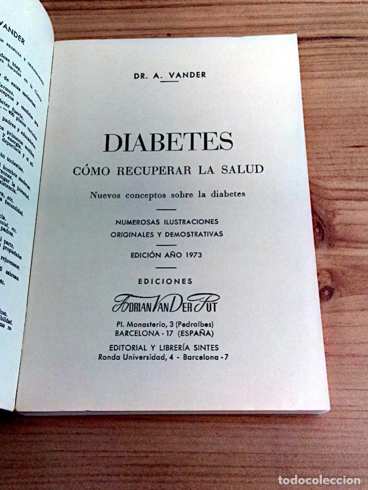 Libros de segunda mano: DIABETES. DR. VANDER. ED. 1973 - Foto 3
