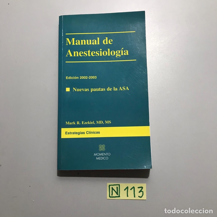Libros de segunda mano: Manual De Anestesiolog&iacute;a - Foto 1